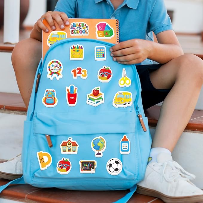 300Pcs Back to School Foam Stickers, Colorful Self-Adhesive First Day of School