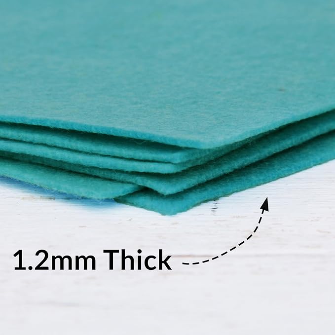 Threadart Teal Premium Felt Sheets