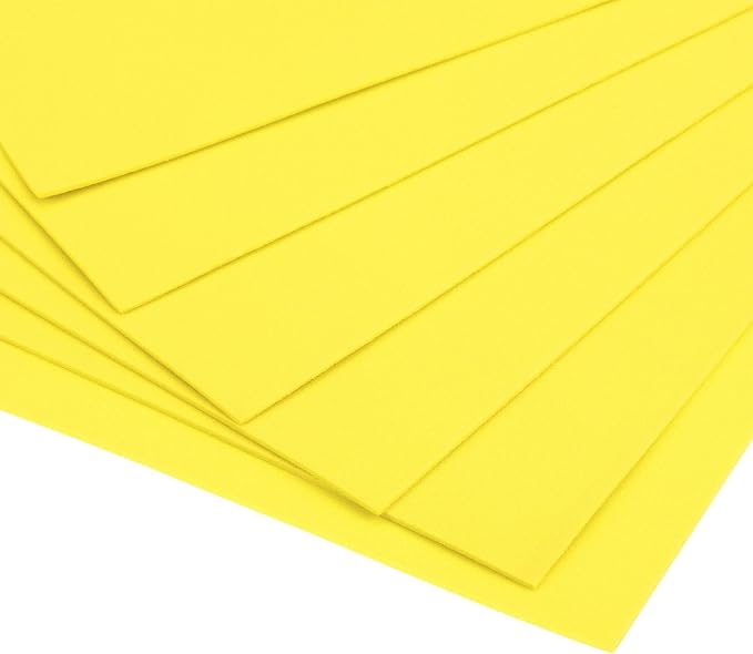 uxcell Light Yellow EVA Foam Sheets 11 x 8 inch 1.7mm Thickness
