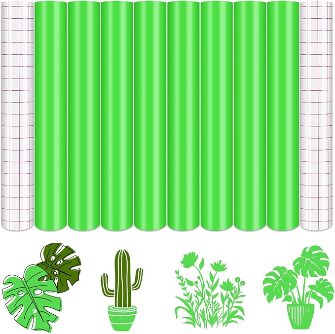 Tintnut Lime Green Permanent Vinyl Self Adhesive Vinyl 8 Sheets 12''x10'' |