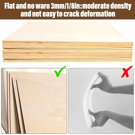 24 Pack Basswood Sheets 1/8, 3 mm Basswood