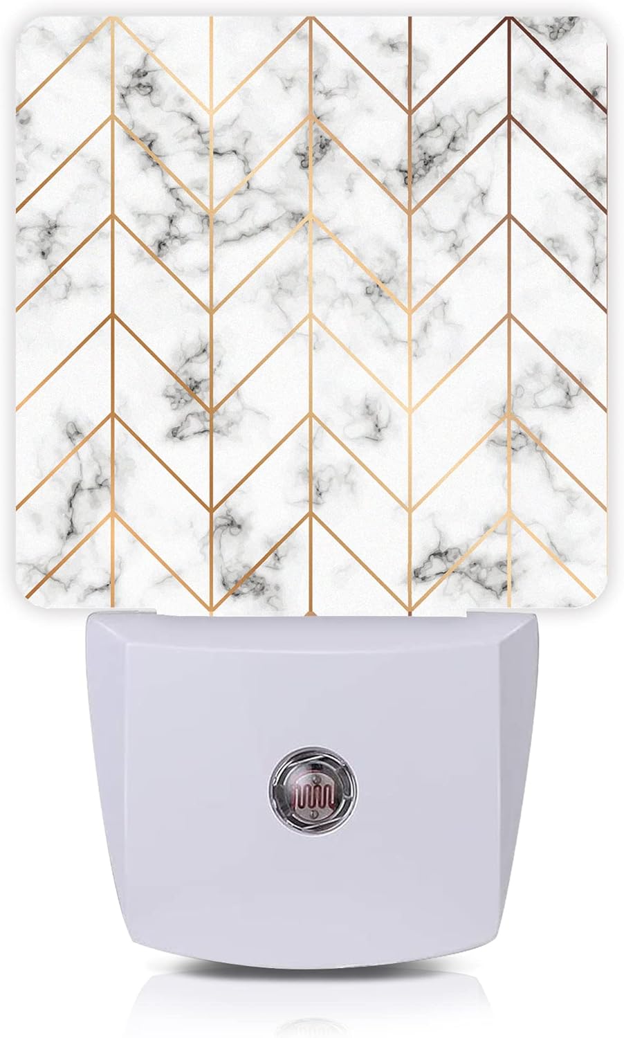 Marble Line Geometric Night Light,Plug-in Night Lights with Dusk-to-Dawn Sensor for Stairway/Hallway/Kitchen Sleep Friendly lamp for Women/Girls/Boys Gift,0.5W