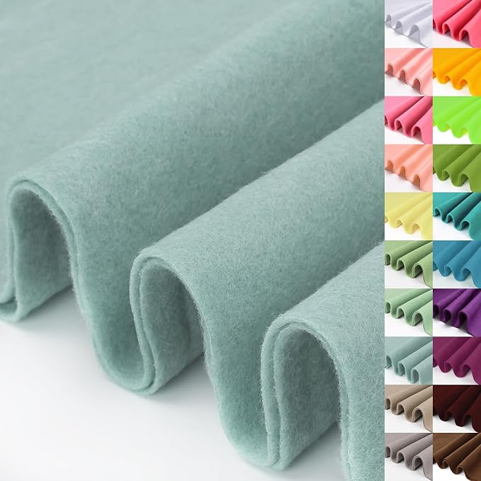 Ice Blue Large Felt Fabric 36" X 36" 1.4 mm 1 Square Yard | Soft Felt Fabric
