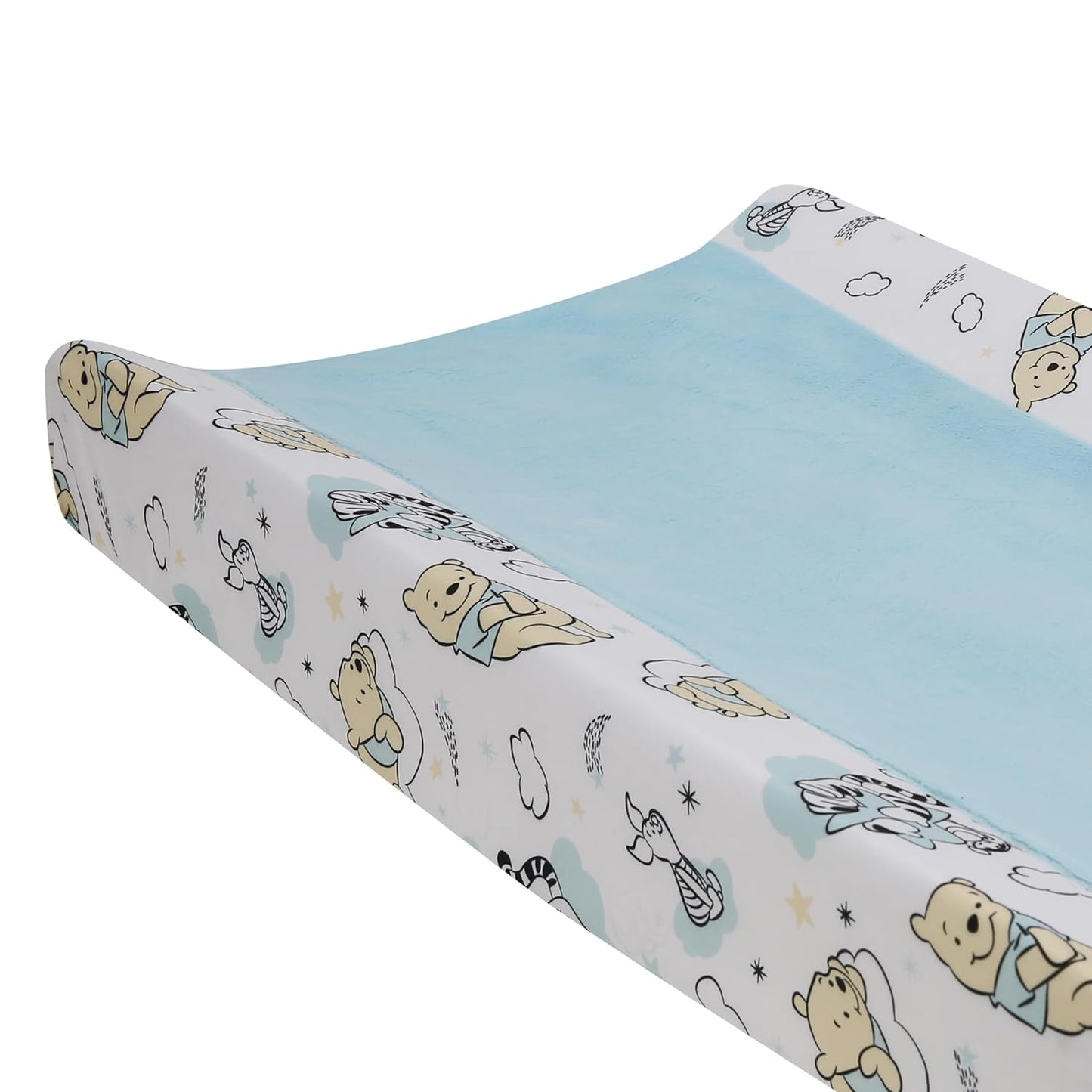 Lambs & Ivy Disney Baby Winnie The Pooh Hugs Soft Blue Minky Changing Pad Cover