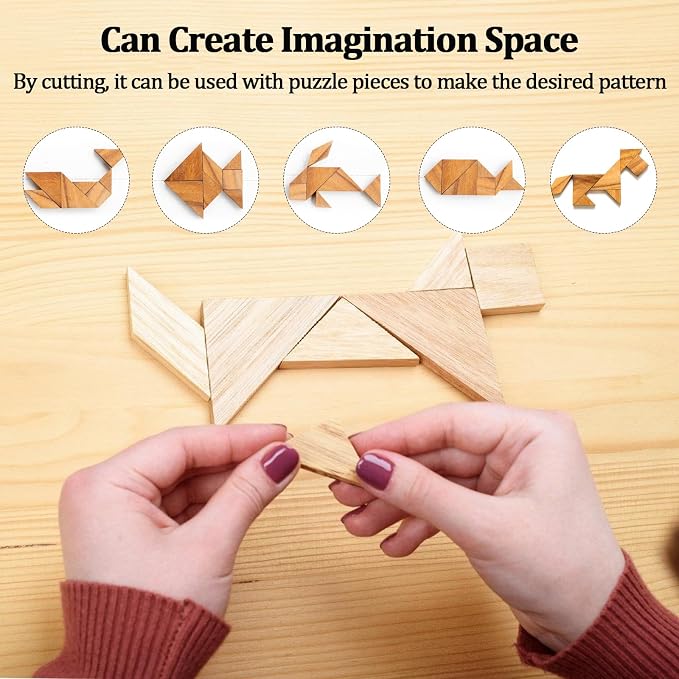 30PCS Wooden Squares for Crafts, 1/4 Inch Thick Natural Blank Square MDF Blocks