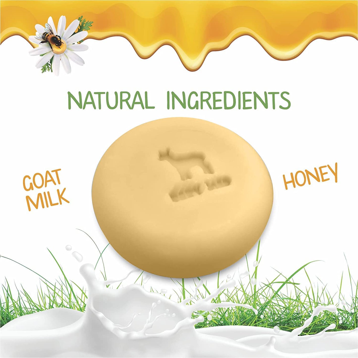 Relaxcation Organic Baby Soap Bars with Goat Milk and Honey - Naturally Cold Processed from Organic Ingredients - Handmade in USA Ideal fro Newborns, babys, Kids and Adults (Pack of 6)