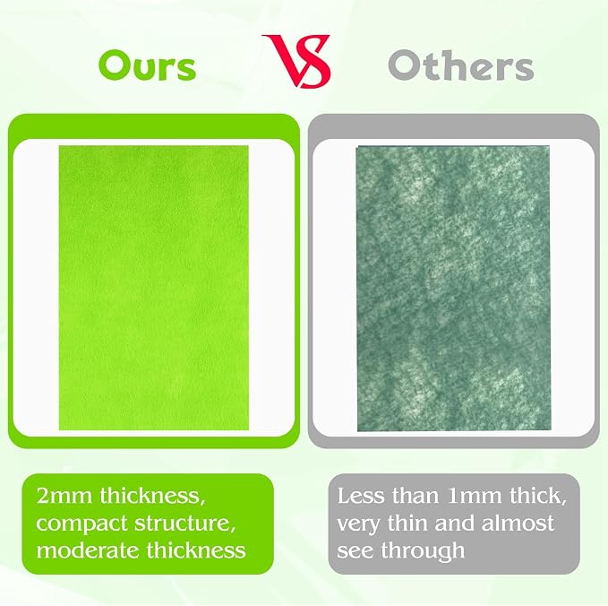 NEBURORA 20 Pcs 2mm Thick Stiff Felt Sheets