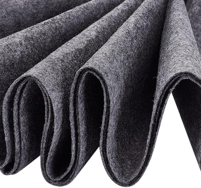 BENECREAT Felt Fabric Rolls, Dark Gray, 10 Feet x 15.75 Inch, 0.1cm Thick |