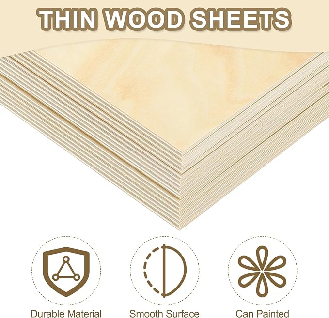 PATIKIL 8x16x1/8 Basswood Sheets
