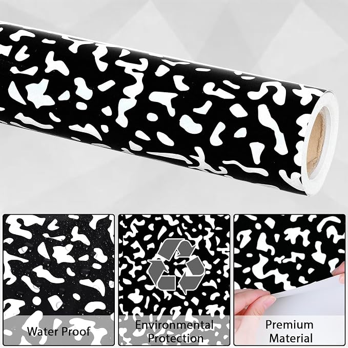 Qyeahkj Composition Bulletin Board Paper Roll Black Dot Bulletin Board