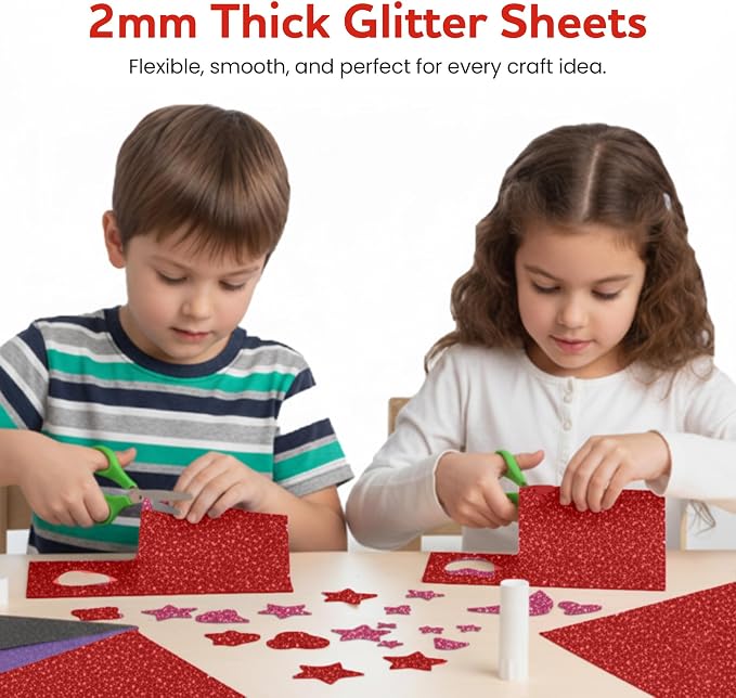 Self-Adhesive Glitter EVA Foam Sheets