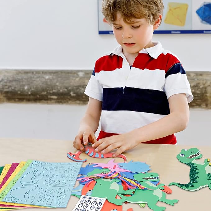 Fennoral 12 Pack Dinosaur Craft Kit