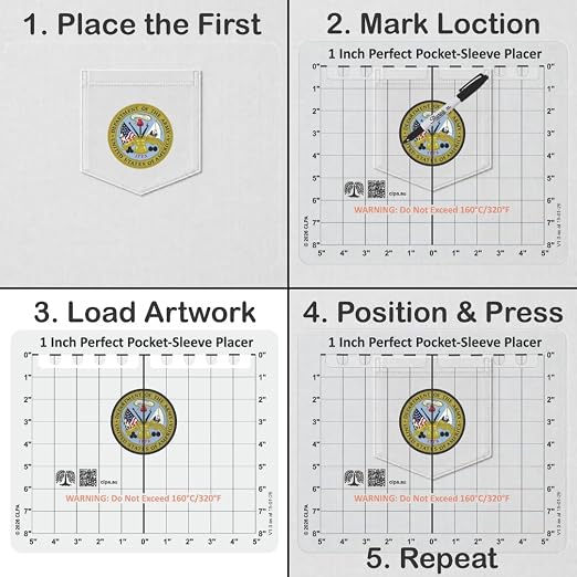 Heat Press Safe Pocket and Sleeve Placement Guide | Australian Designed and