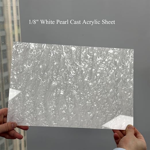 TOEPODO Pearlescent Ripple Cast Acrylic Sheets 1/8inch Thick Marble Acrylic