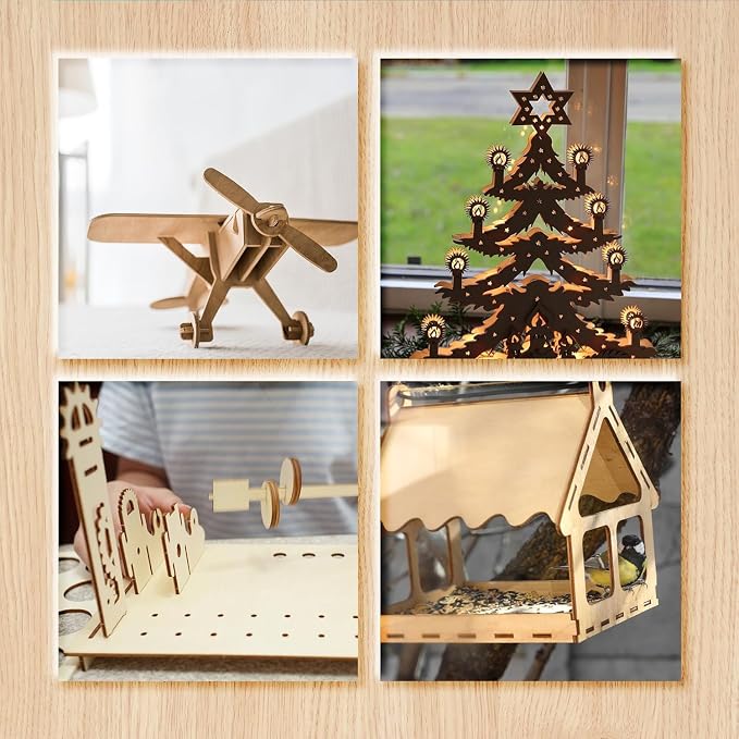 12 Pack Basswood Sheets 1/8x16x16 Inch, Unfinished Wood