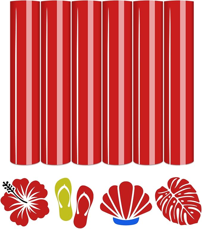 Tintnut Red Color Heat Transfer Vinyl, easy cut & weed, stretch washable