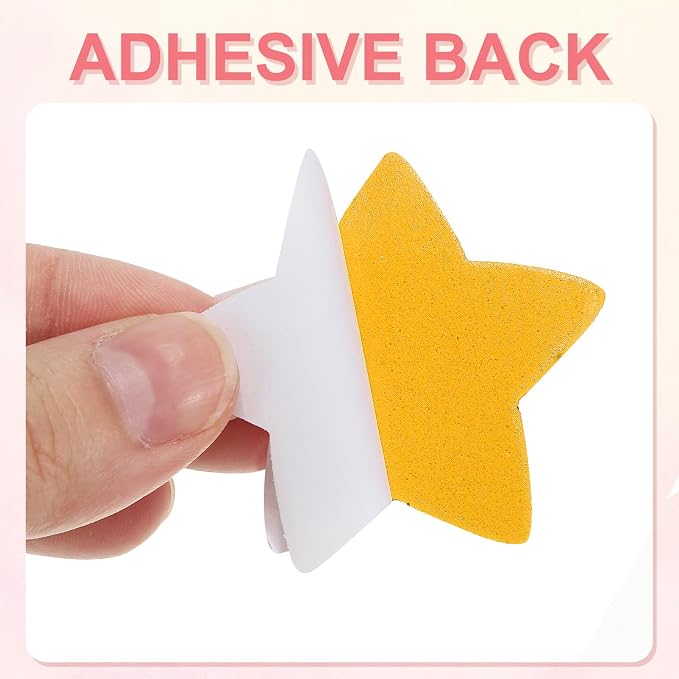 PATIKIL 1.8"x1.8" Star Foam Stickers