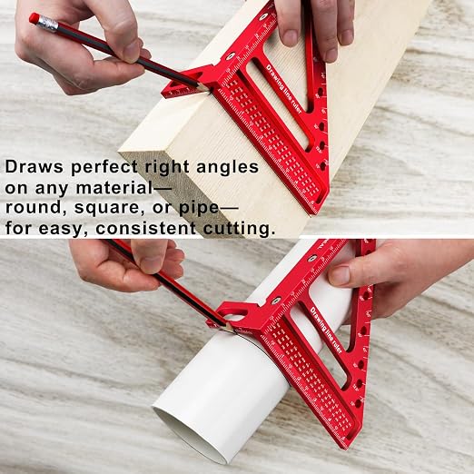 Large Carpenter Square 6.5''x5.79''Protractor Ruler