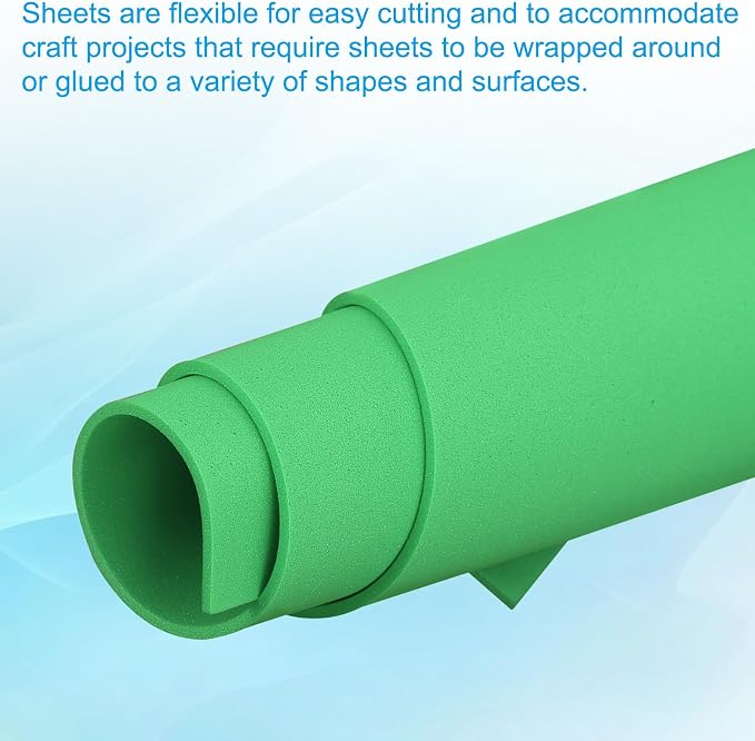 PATIKIL 30 Pack EVA Foam Sheets, Light Green