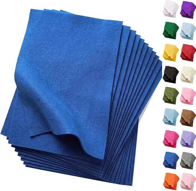 Soft Royal Blue Felt Fabric Sheets