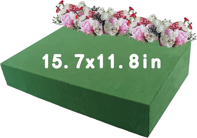 Dry & Wet Floral Foam Bricks, 15.7 x 11.8’’ Large Green Styrofoam Foam Blocks