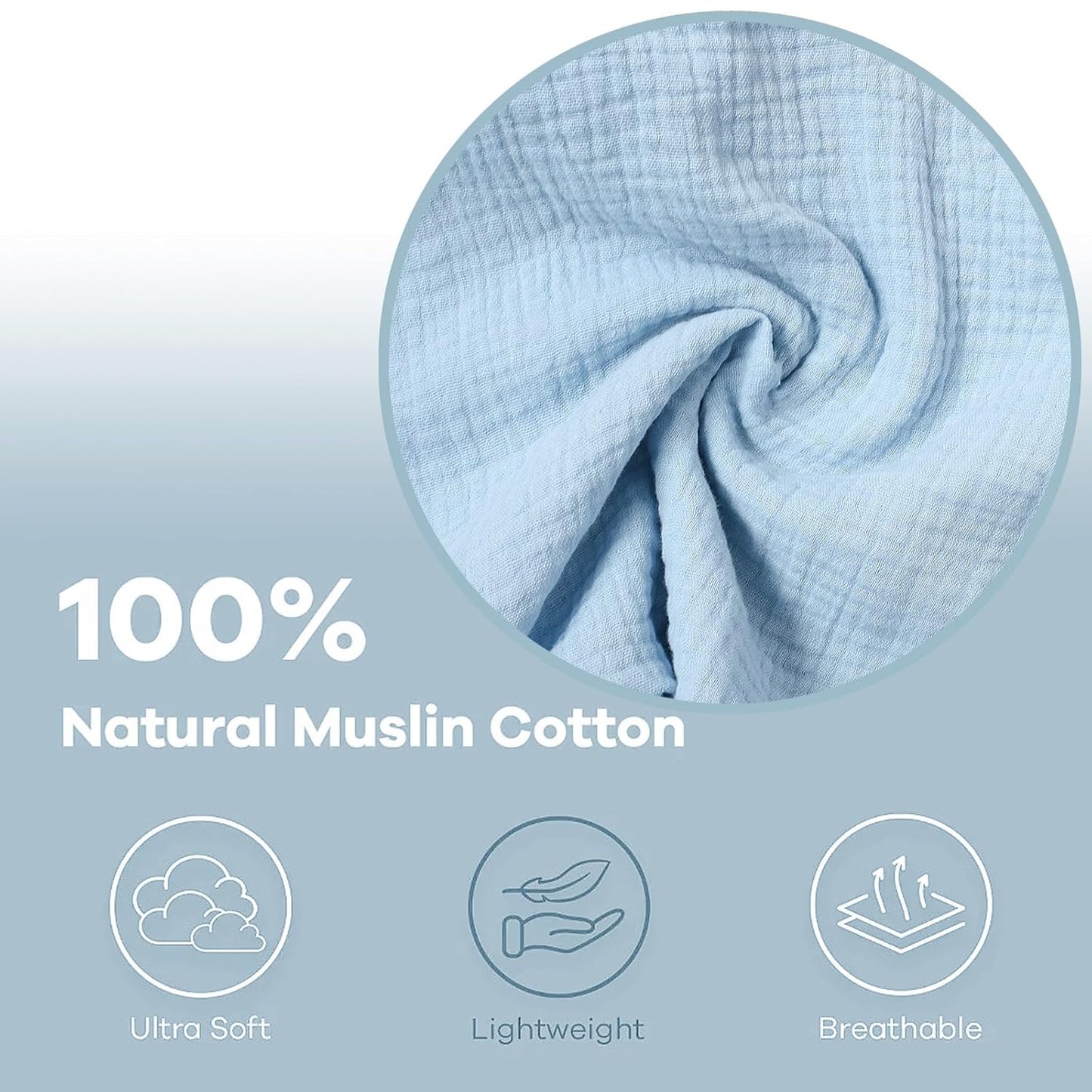 Owlowla Muslin Changing Pad Cover 2PACK,Soft Muslin Cotton Diaper Changing Pad Covers Changing Table Cover for Baby Boy Girl(Baby Blue&Olive)
