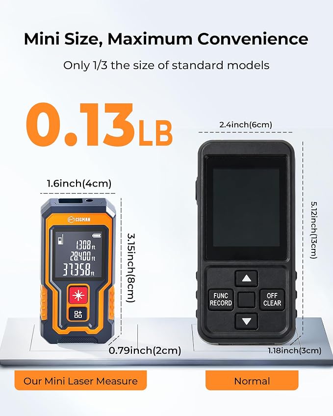 CIGMAN Mini Laser Measuring Tool, 262Ft Laser Tape Measure