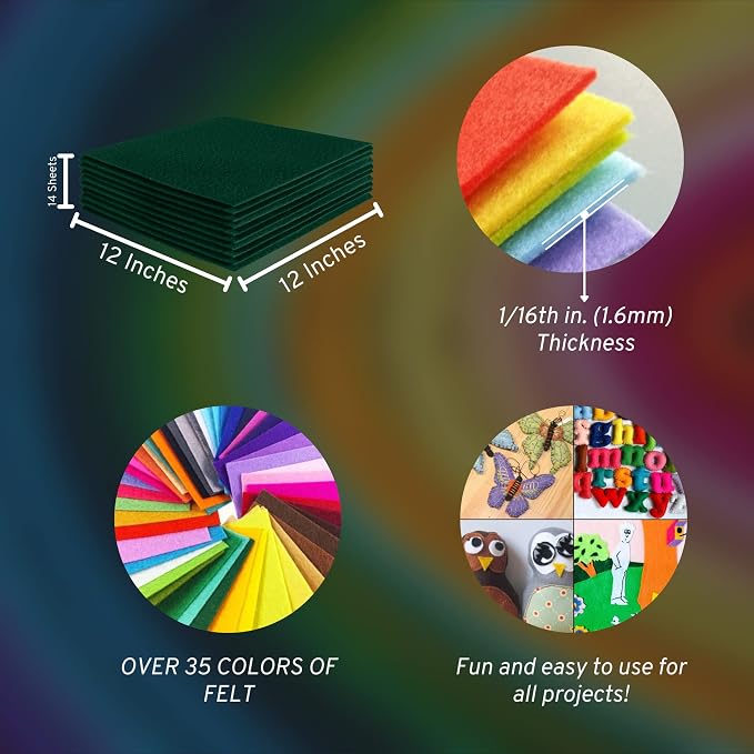 FabricLA Acrylic Felt Sheets for Crafts