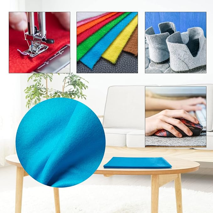 Jtnohx Color Felt, 1 Square Yard Felt Fabric, 1.4mm Thickness Flexible Craft