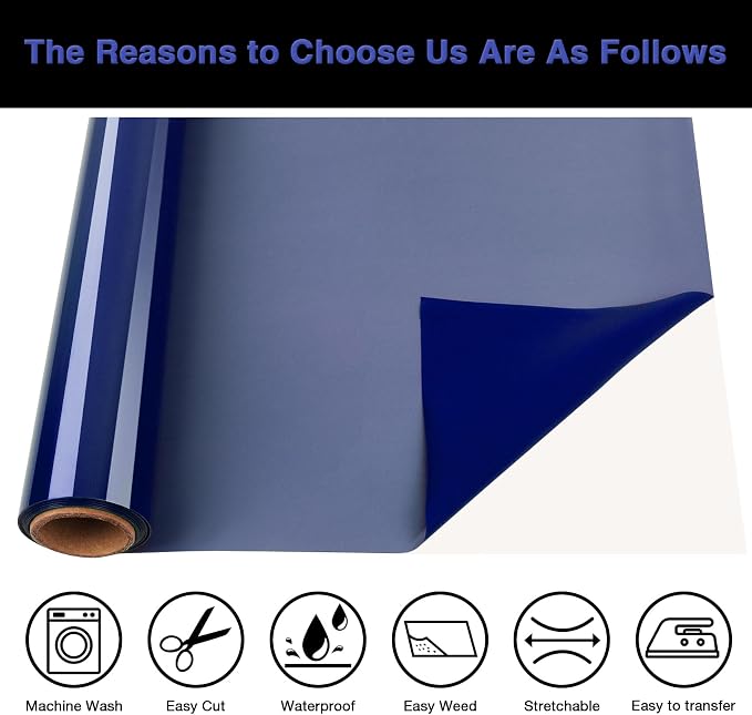 TORC Blue Puff HTV, 3D Puff Heat Transfer Vinyl