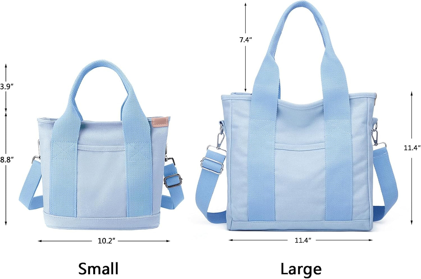 Small Tote Bag with Zipper Tote Bag for Women Canvas Crossbody Bag Shoulder Bag Satchel Hobo Bag Messenger Bag 2025