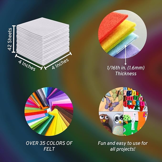 FabricLA Acrylic Felt Sheets for Crafts