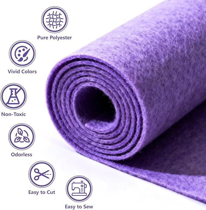Felt Fabric 36'' X 36'' Large Felt Sheets Stiff Craft Felt by The Yard