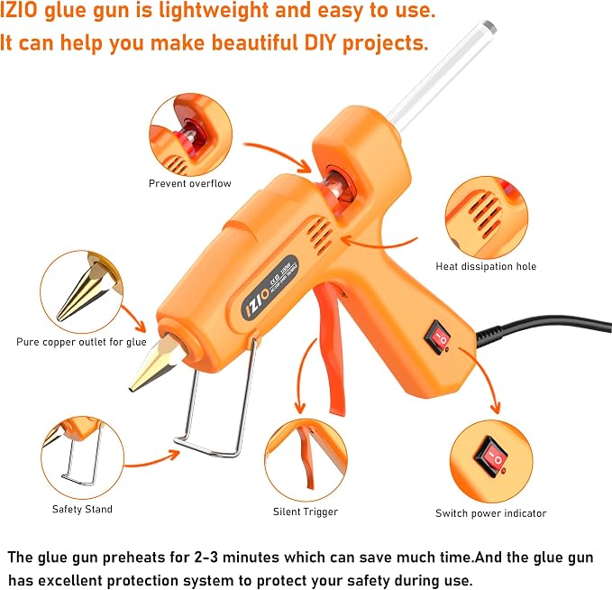 IZIO Hot glue gun and sticks set