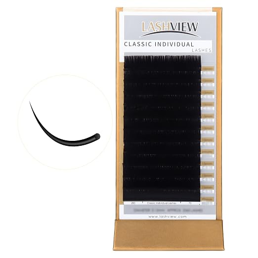LASHVIEW Silk Mink Fake Eyelash Extensions 0.20 Thickness C Curl Mixed Tray