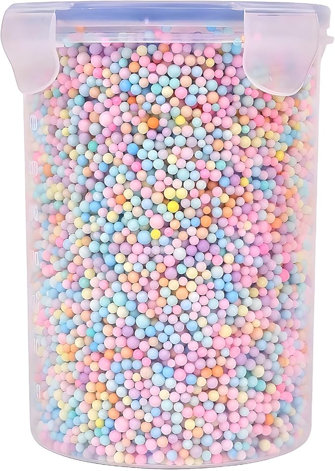 CCINEE 80000 Pieces Foam Balls Slime Supplies Colorful Foam Beads 2-3mm