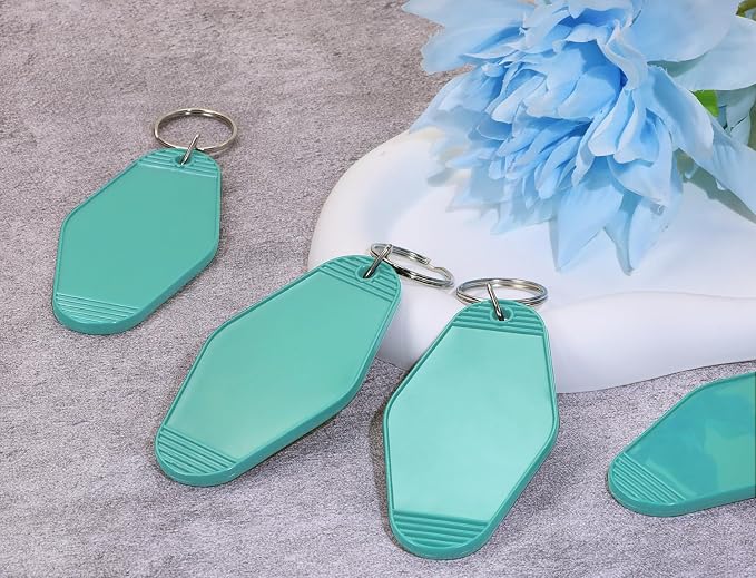 8PCS Motel Keychain Blank Hotel Key Tags Holder