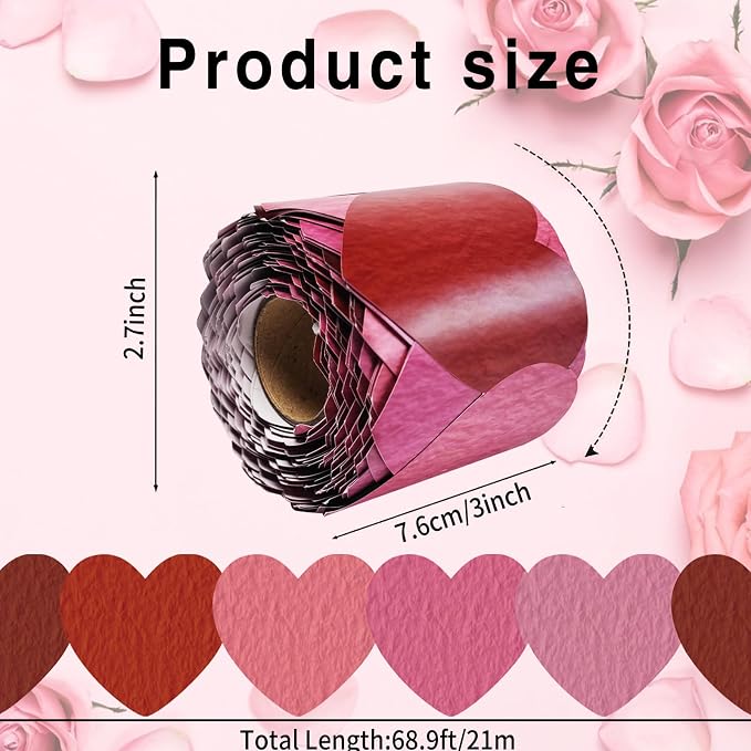 69 Feet Bulletin Board Borders Valentine's Day Rolled Border Trim