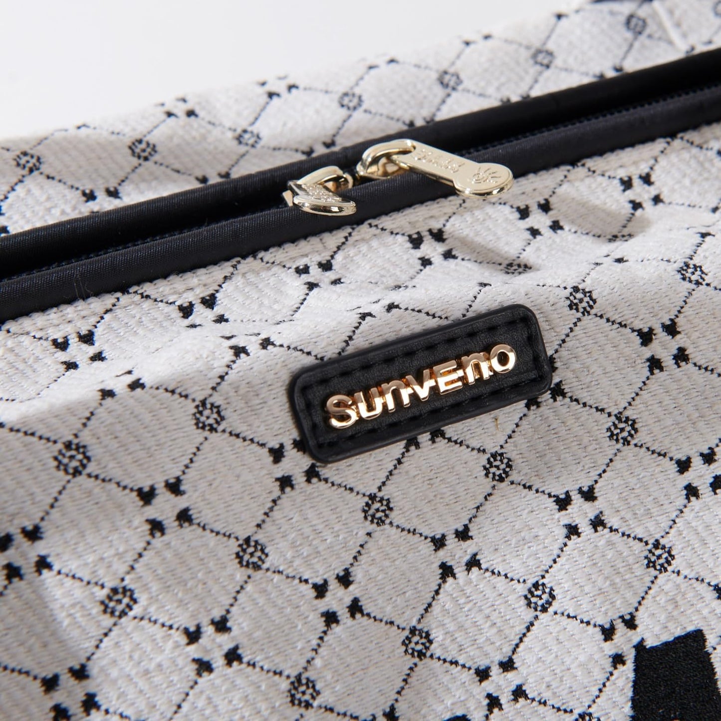 SUNVENO Large Diaper Bag Tote, Mommy Weekender Travel Bag for Mom & Baby, with 2 Pouches, Changing Pad & Luggage Sleeve