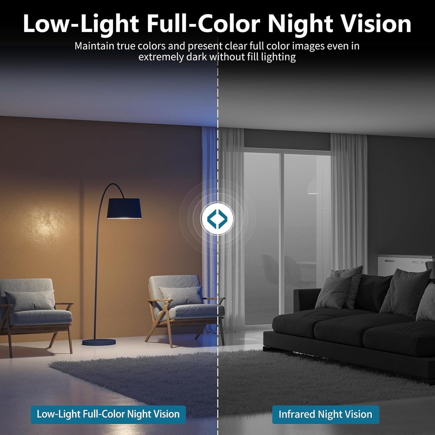 VSTARCAM Security Camera, 2K UHD, Built-in Battery, Low-Light Full-Color Night Vision, Motion Detection, Siren, 2-Way Audio, Remote Viewing, Cloud & SD Card Storage (up to 256GB)