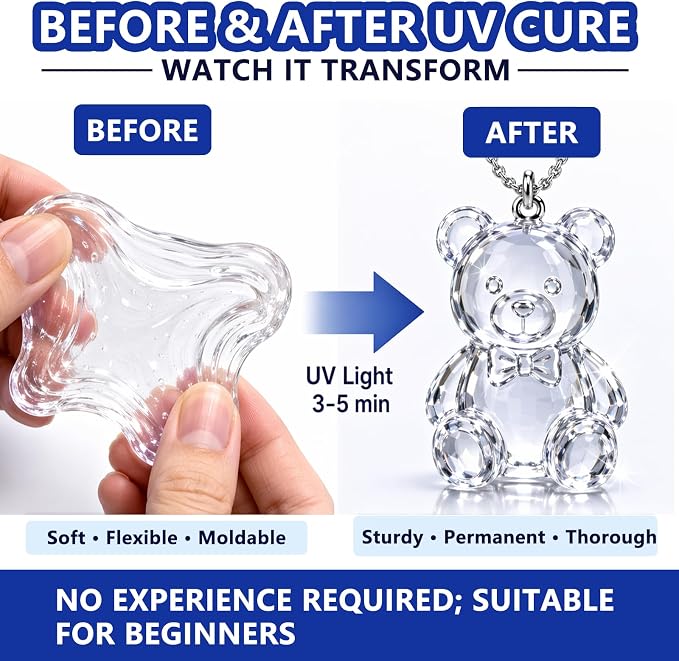 3.5 oz UV Clay Clear Polymer Resin