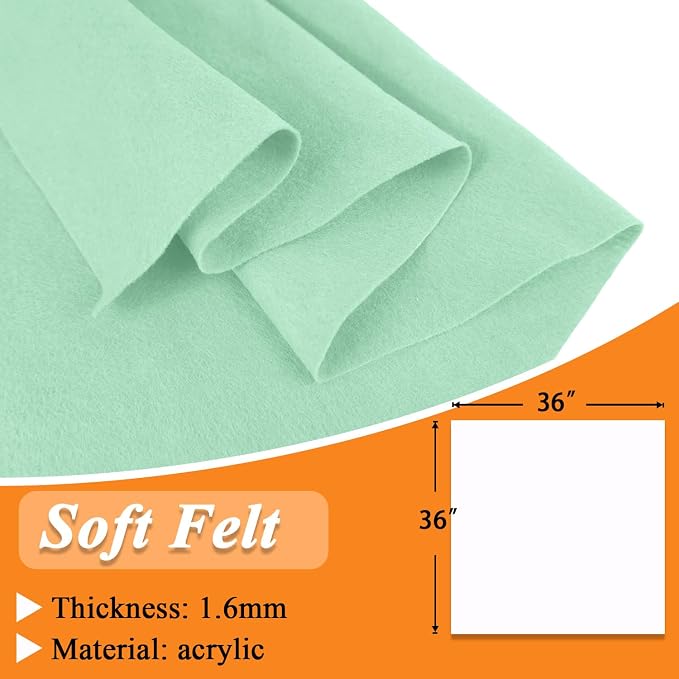 IONTACH 36" X 36" Soft Felt Fabric 1.6mm Thick | Felt Sheets
