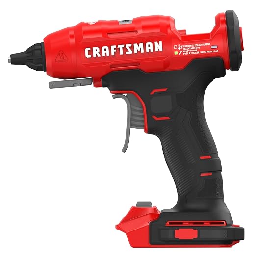 CRAFTSMAN V20 Hot Glue Gun Full Size, Cordless Glue Gun and Sticks Set