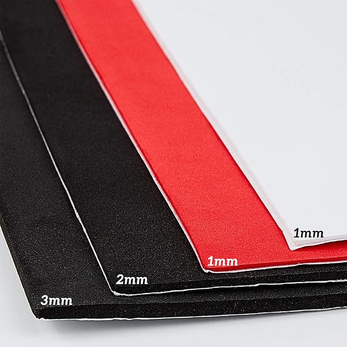 BENECREAT 10PCS 1mm Thick Adhesive Foam Sheet 8.3x11.8 Insulation Foam