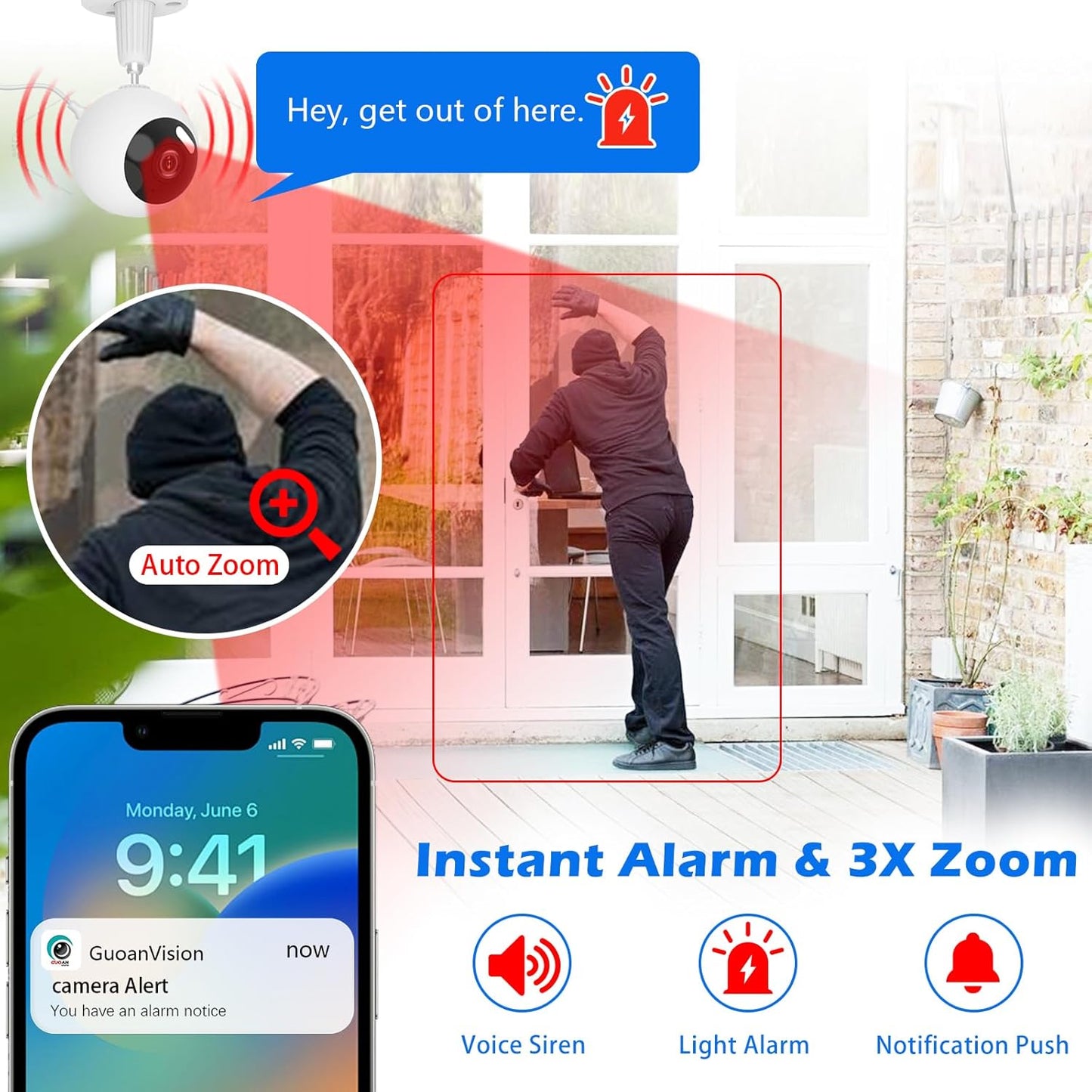 5G/2.4G Indoor/Outdoor Security Camera for Baby Monitor, 3MP Pet Camera for Dog/Cat/Nanny/Baby/Elder, IP66 Waterproof, 3 Night Vision, 24/7 SD Recording, SD/Cloud -2Pack