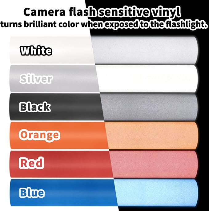 TECKWRAP Silver Reflective Chrome Adhesive Vinyl Flashlight Sensitive Vinyl