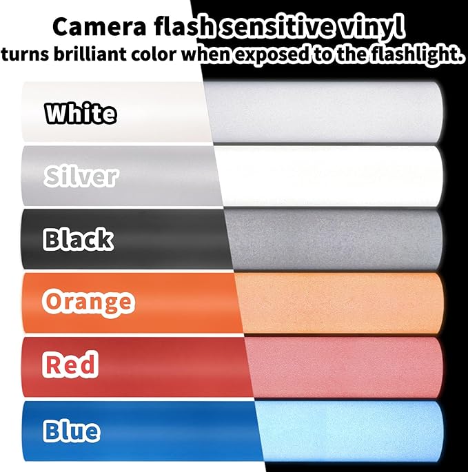 TECKWRAP White Reflective Chrome Adhesive Vinyl Flashlight Sensitive Vinyl