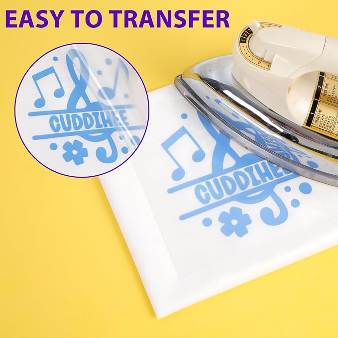 HTVVETUR Sky Blue HTV Iron on Vinyl 12Inch by 35ft Heat Transfer Vinyl