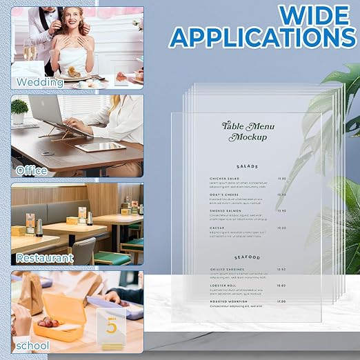 TKOnline 15 PCS Plexiglass Sheets, Invitations, Poster Frames Plastic Board