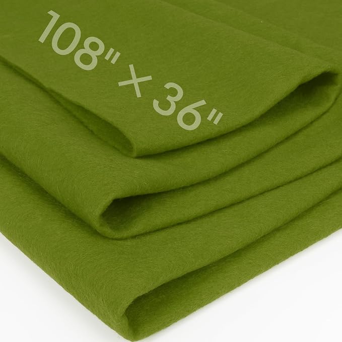Campsite Green Fabric Sheet 108" X 36", 1.4mm Thick Large Soft Durable Flexible
